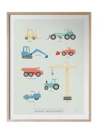 Heavy Machinery - På Engelska Home Kids Decor Posters & Frames Posters...
