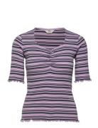 Mads Nørgaard 2X2 Cotton Stripe Tinna Tee Multi/patterned