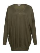 Kaffe Curve Kcmachi Knit Pullover Khaki Green