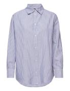 Gina Tricot Over D Oxford Shirt Blå