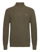 Lyle & Scott Ribbed Quarter Zip Jumper Grön