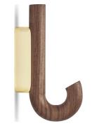 Hook Hanger Mini Walnut/Brass Home Storage Hooks & Knobs Hooks Brown G...
