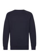 GANT Waffle Texture C-Neck Marinblå