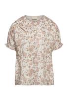 En Fant Shirt Flower Woven Rosa