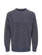 ONLY & SONS Onsbart Ds 7 Struc Crew Knit Marinblå