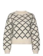 Selected Femme Slfolivia Ls Cropped Knit O-Neck Grå