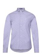 GANT D1. Slim Dobby Dot Shirt Blå