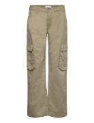 Gina Tricot Low Waist Cargo Jeans Beige