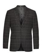 Selected Homme Slhslim-Eli Check Wool Blz B Noos Grå