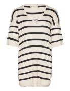 Moshi Moshi Mind Sway Rib Tunic Stripe Vit