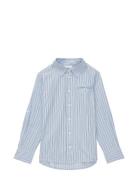 Tom Tailor Striped Shirt With Pocket Blå