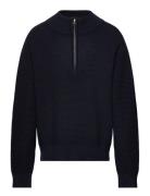 LMTD Nlmhilas Ls Half Zip Knit Marinblå