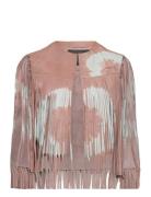 AllSaints Evie Tydy Tassel Gilet Rosa