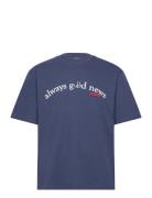 Pas De Mer Always Good News T-Shirt Marinblå