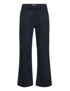 Lindex Trousers Wide Chinos Marinblå