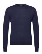 Hackett London Gmd Merino Silk Crew Marinblå