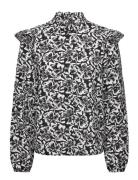 Vero Moda Vmsophia L/S Frill Shirt Wvn Boo Svart