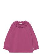 Müsli By Green Cotton Cozy Me Frill Collar L/S T Baby Rosa