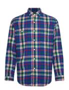 Polo Ralph Lauren Classic Fit Plaid Flannel Workshirt Blå