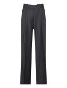 Tommy Hilfiger Wide Leg Pleated Wool Pant Svart