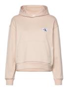 Calvin Klein Jeans Woven Label Hoodie Beige