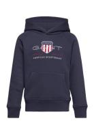 GANT Archive Shield Hoodie Marinblå