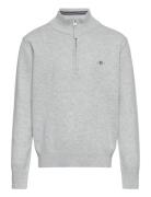 GANT Shield Cotton Half Zip Grå