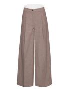 REMAIN Birger Christensen Textured Wide Pants Brun