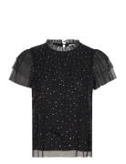 Lindex Top Josefine Mesh And Studs Svart