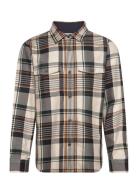 GANT Heavy Twill Check Overshirt Kräm