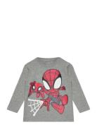 Name It Nmmdomi Spidey Ls Top Mar Grå