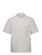 Garment Project Short Sleeved Shirt - B White Grå