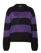 Hosbjerg Lotti Stripe Knit Sweater Svart