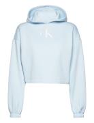 Calvin Klein Jeans Sequin Hoodie Blå