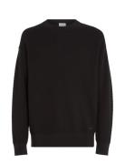 Calvin Klein Texture Crew Neck Sweater Svart