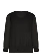 Zizzi Vgabby, L/S, V-Neck Blouse Svart