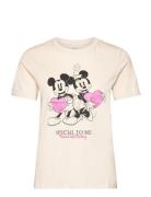 ONLY Onlmickey Life Reg S/S Valentine Top Jrs Kräm