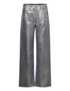 Mango Straight Foil Jeans Silver