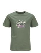 Jack & J S Jortampa Fastrunner1 Tee Ss Crewneck Jnr Khaki Green