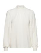 Selected Femme Slfsaya Ls High Neck Top Vit