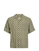 Jack & J S Jprbluryland Print Resort Shirt S/S Grön