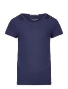 Tom Tailor Cut Out Rib T-Shirt Blå