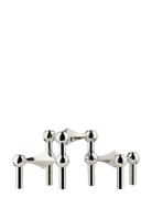 STOFF Nagel Stoff Nagel Candle Holder, Set With 3 Pieces Silver