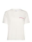 Vila Visybil Enjoy S/S Emb T-Shirt Vit