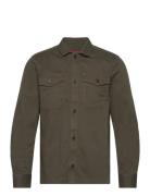 Superdry Merchant Herringb Overshirt Khaki Green