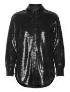 AllSaints Charli Sequin Shirt Svart