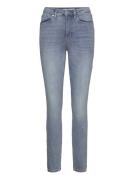 Mango High-Rise Skinny Jeans Blå