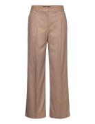 Mango Chalk-Stripe Trousers Beige