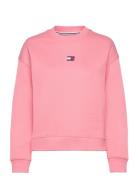 Tommy Jeans Tjw Bxy Badge Crew Ext Rosa