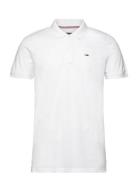 Tommy Jeans Tjm Slim Placket Polo Ext Vit